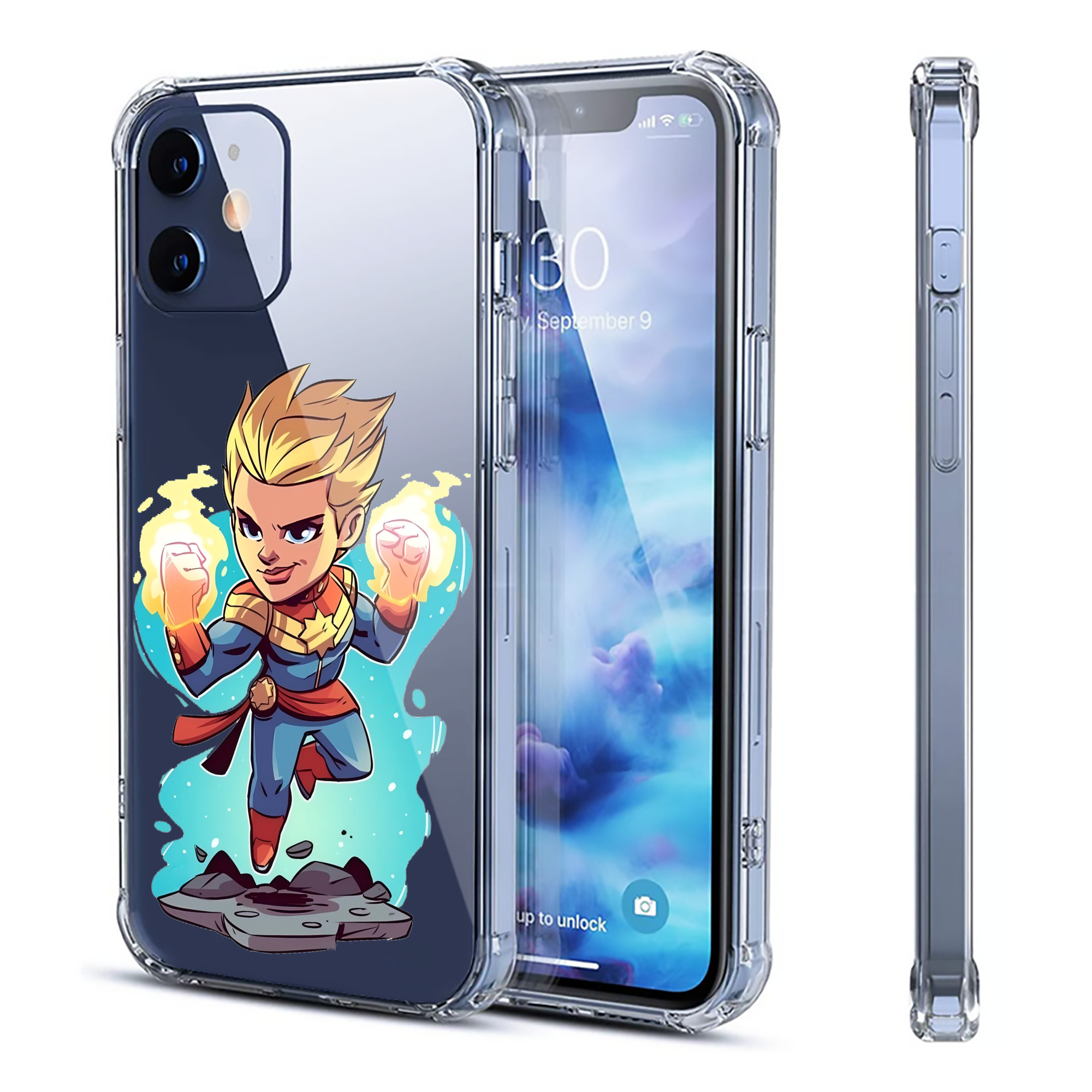 （画像用） アベンジャーズ The Avengers 【iPhone 12シリーズ対応】透明スマホケース（クリアソフトケース）